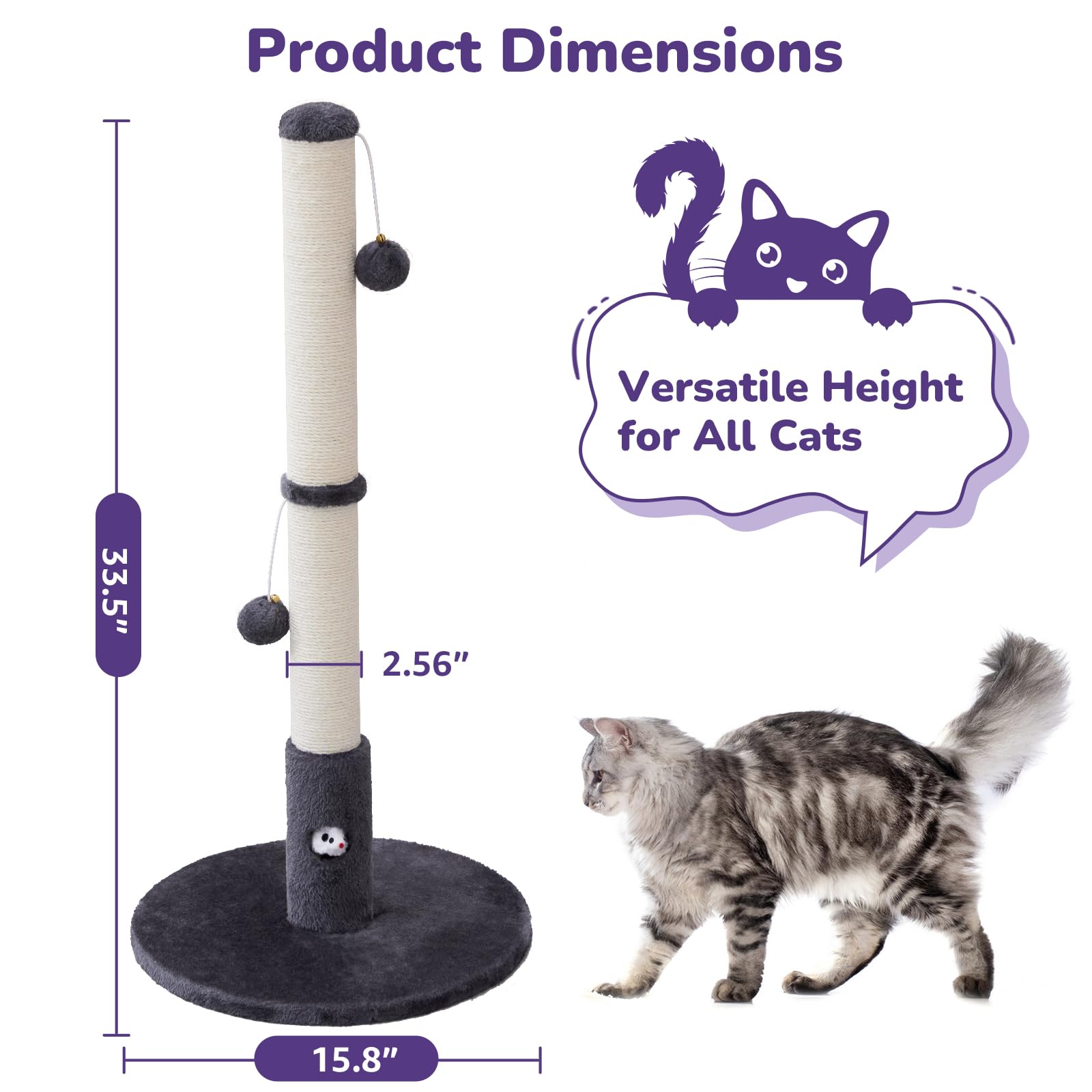 Woochpet balle suspendue griffage pour distraction et exercice.
