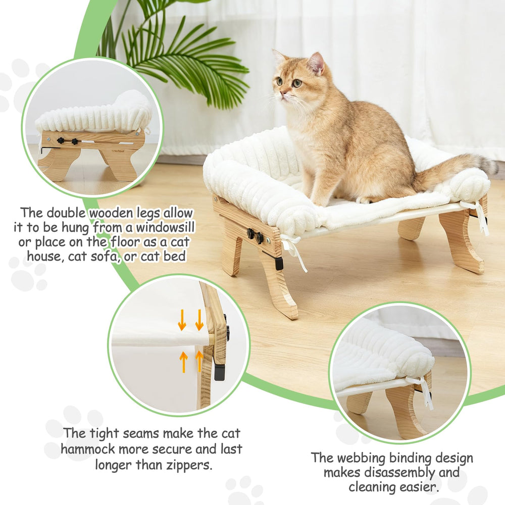 Woochpet perchoir toutes-saisons avec couchage amovible pour entretien facile