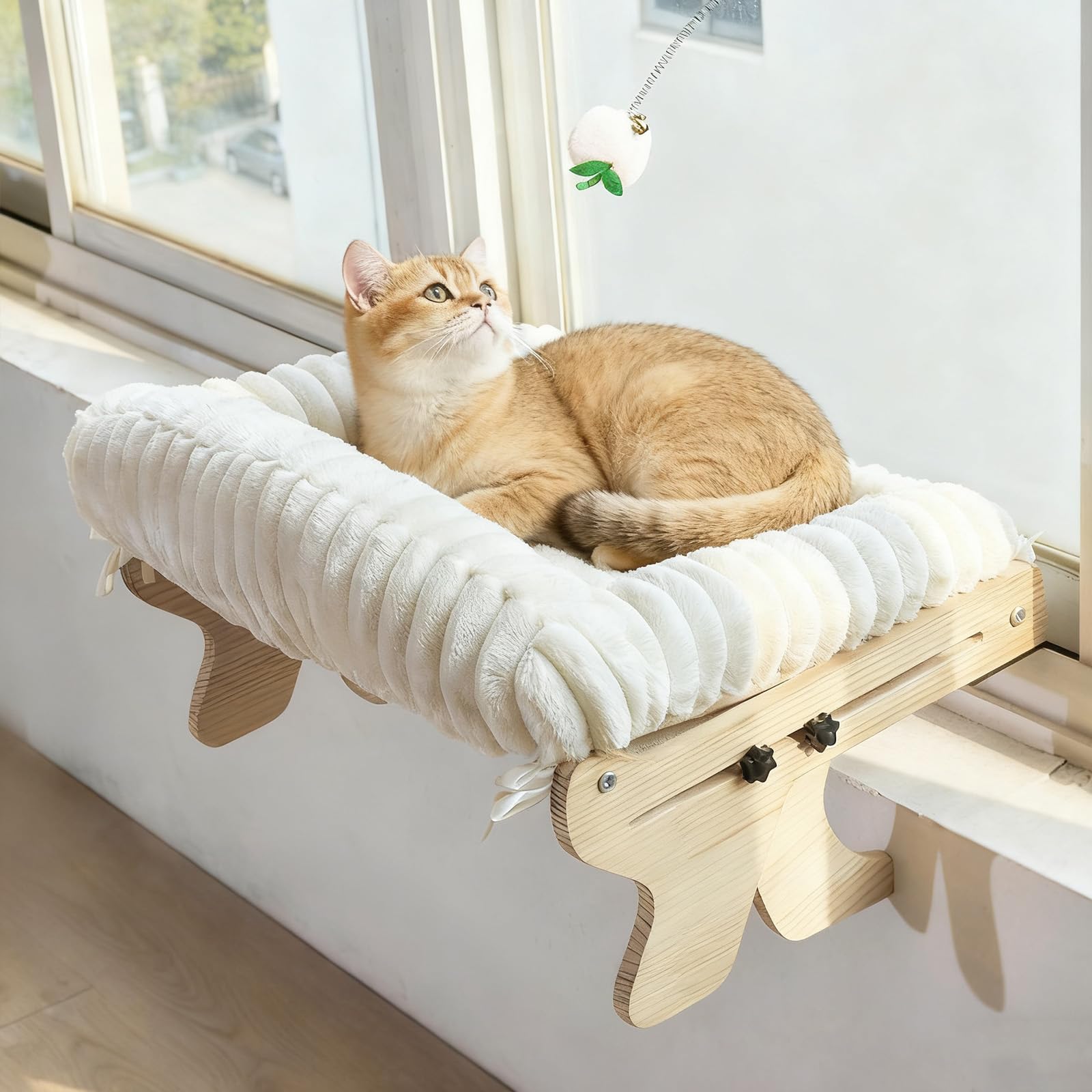Woochpet pieds bois double assurant stabilité et durabilité du support