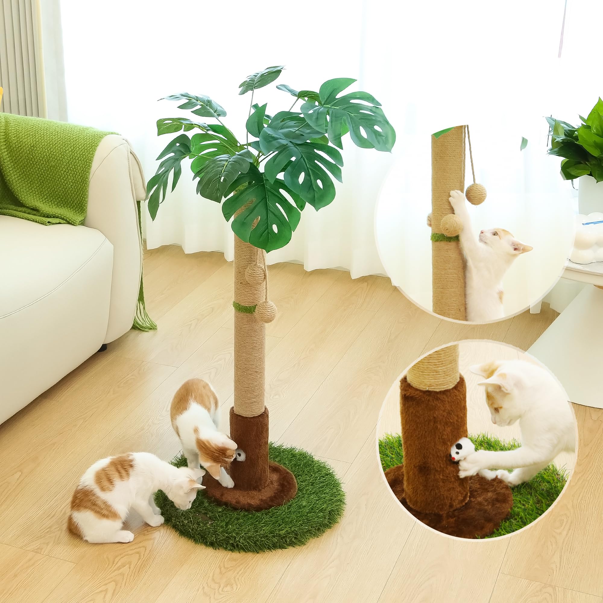 Woochpet: feuilles 3D et texture réaliste pour un espace ludique.