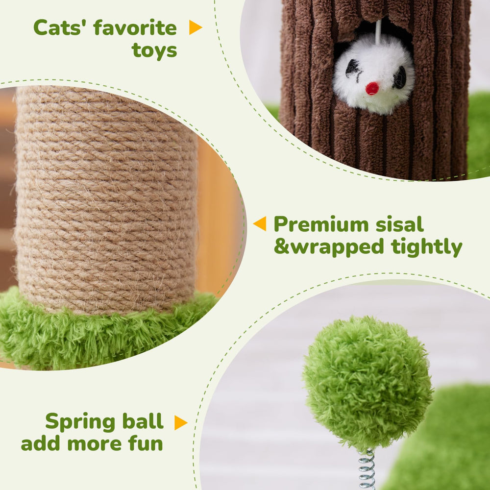 Woochpet poste-griffage chat-jouets-interactifs, divertit le chat pendant les séances de grattage.