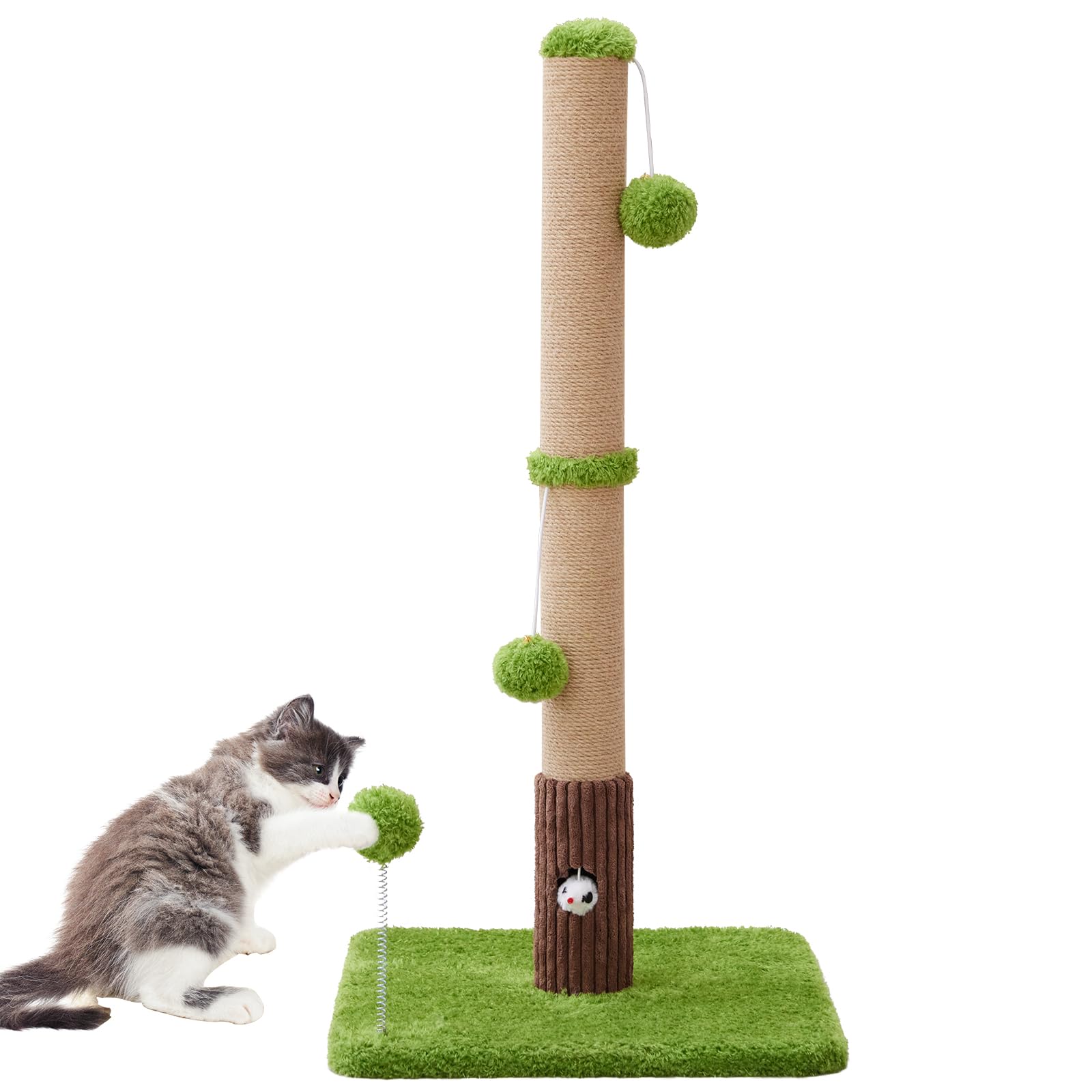 Woochpet poste-griffage chat sisal naturel, protège les meubles et stimule le griffage.