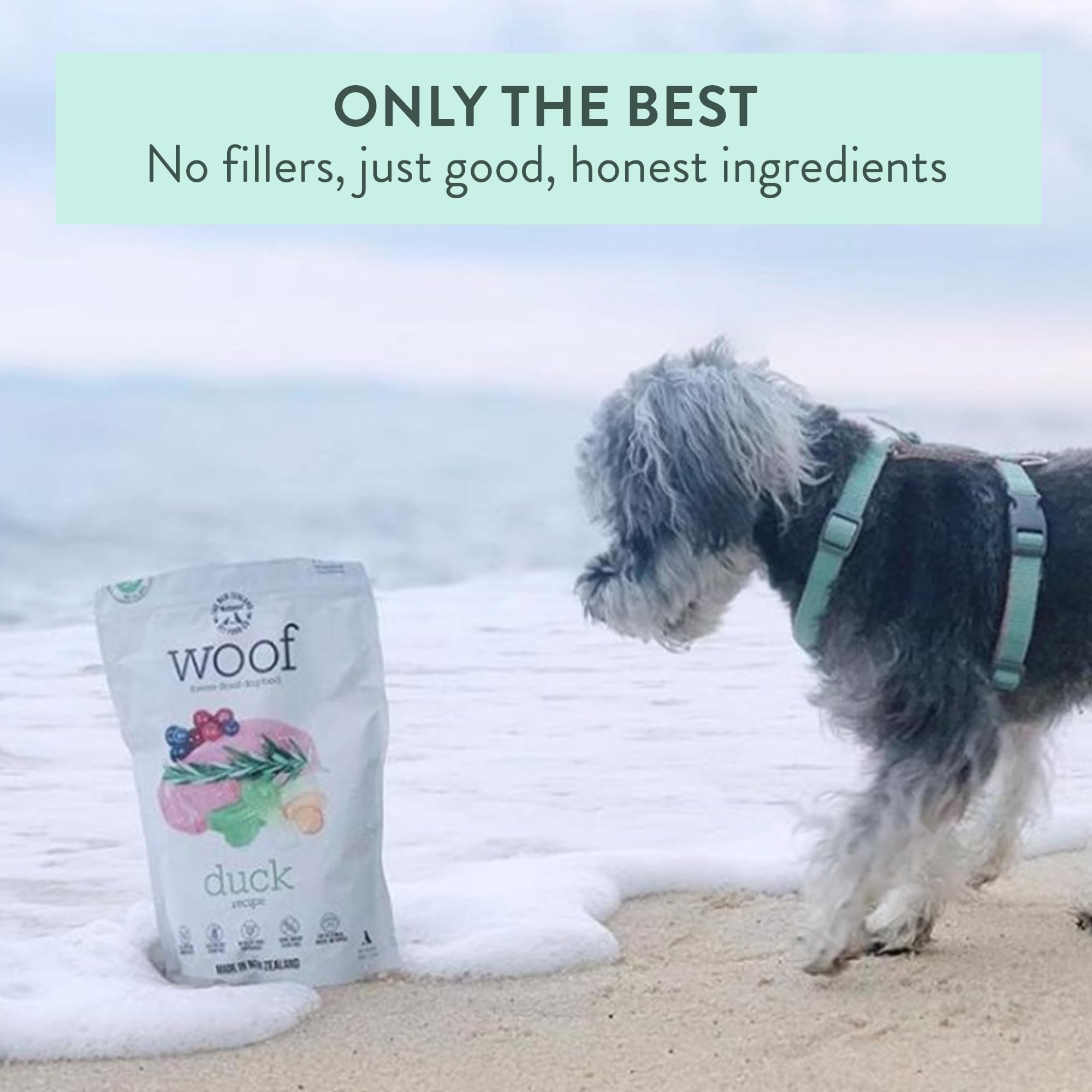 Woof canard lyophilisé parfait comme topping ou mélange