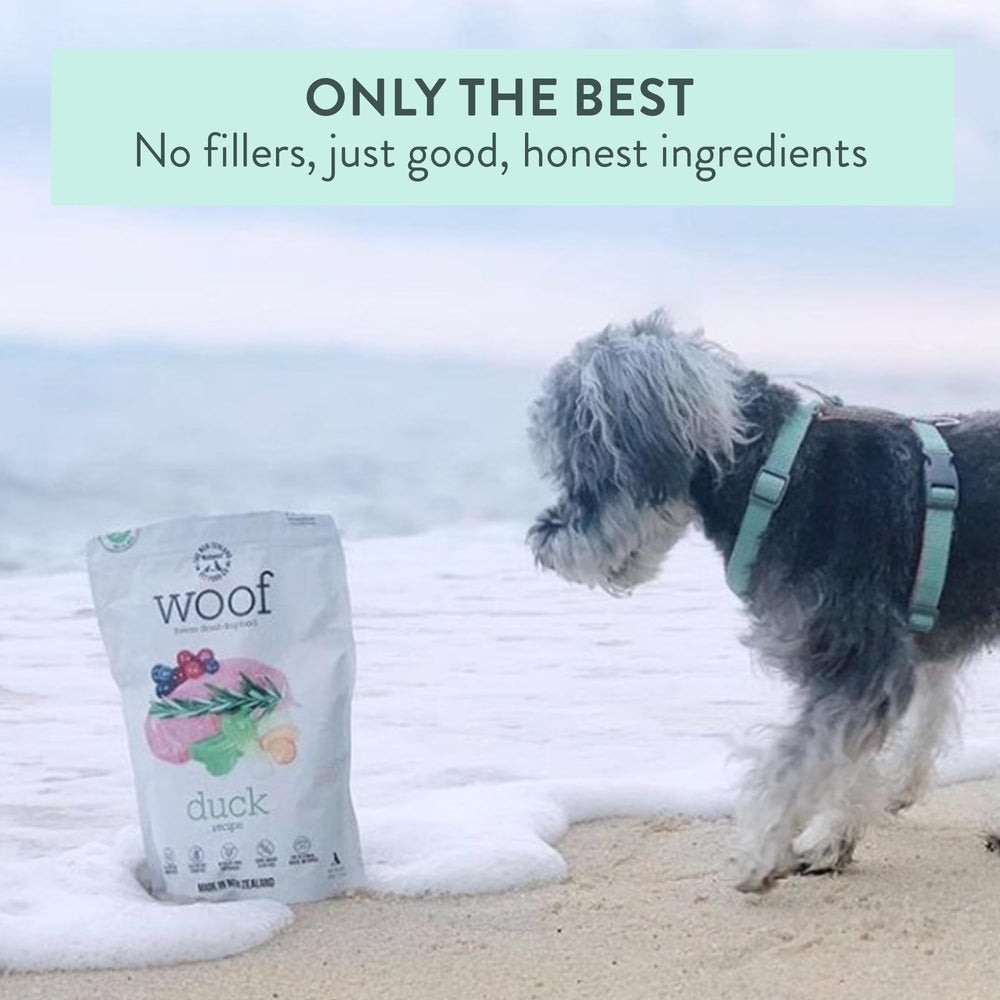 Woof canard lyophilisé parfait comme topping ou mélange