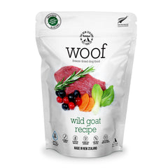 Emballage WOOF chèvre sauvage; pratique et durable pour chien.