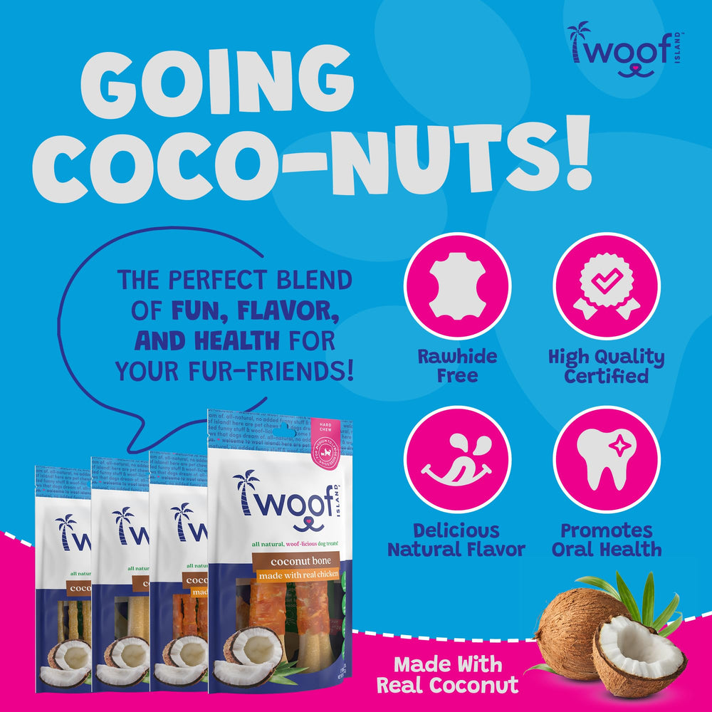 Woof Island sans cuir brut, alternative sûre et digeste.