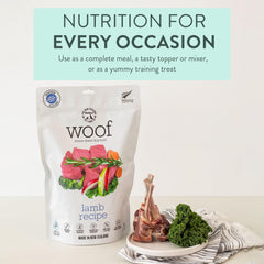 WOOF Lamb Freeze Dried Mixer pour enrichir chaque repas.