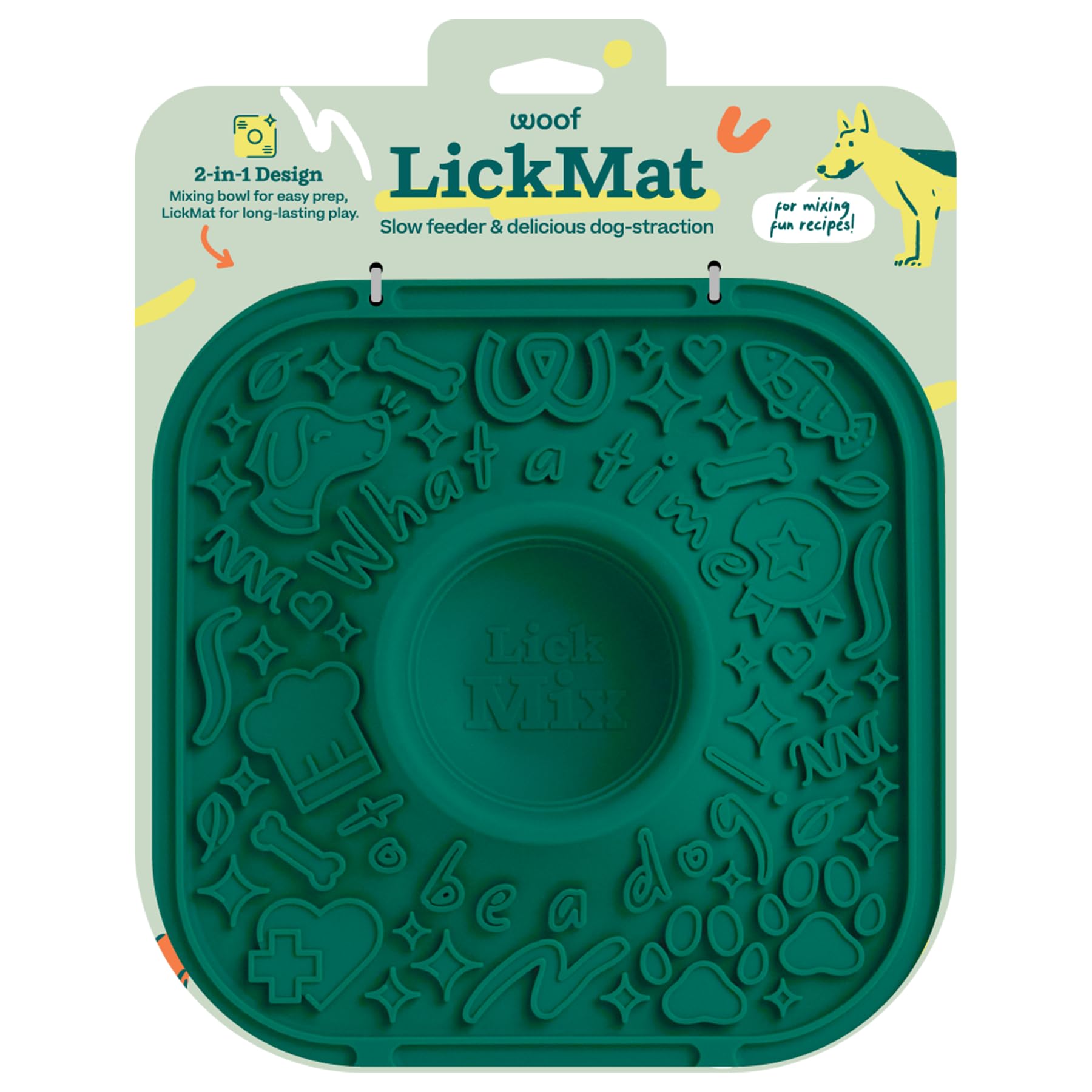 WOOF LickMat avec surface antidérapante pour repas plus propres et sans glisse