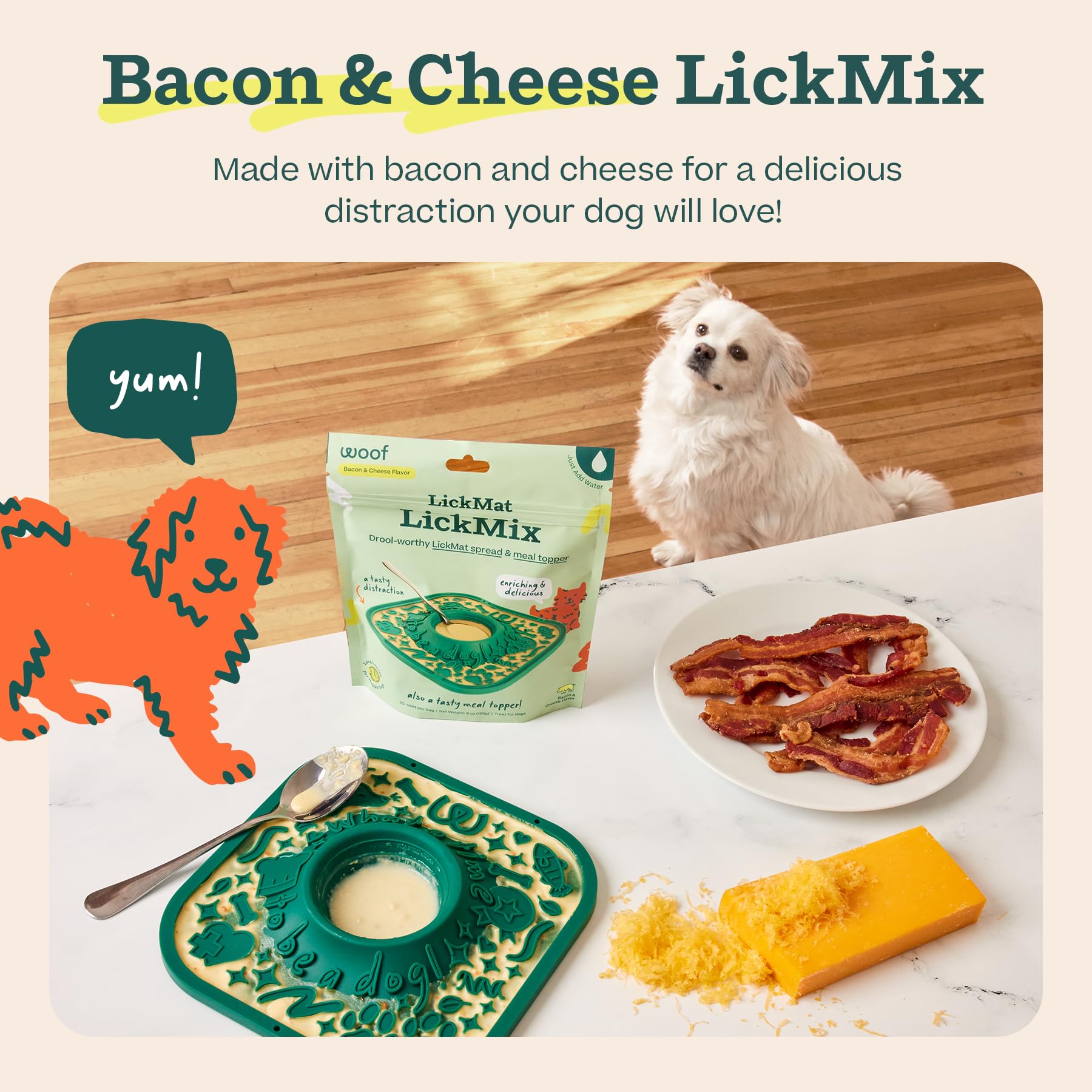WOOF LickMixes emballage coloré et pratique.