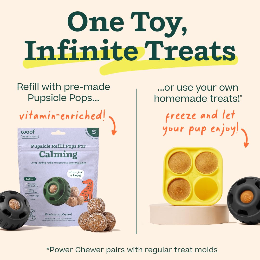 WOOF Power Chewer Pupsicle – trous-bave, sessions de léchage propres et prolongées.