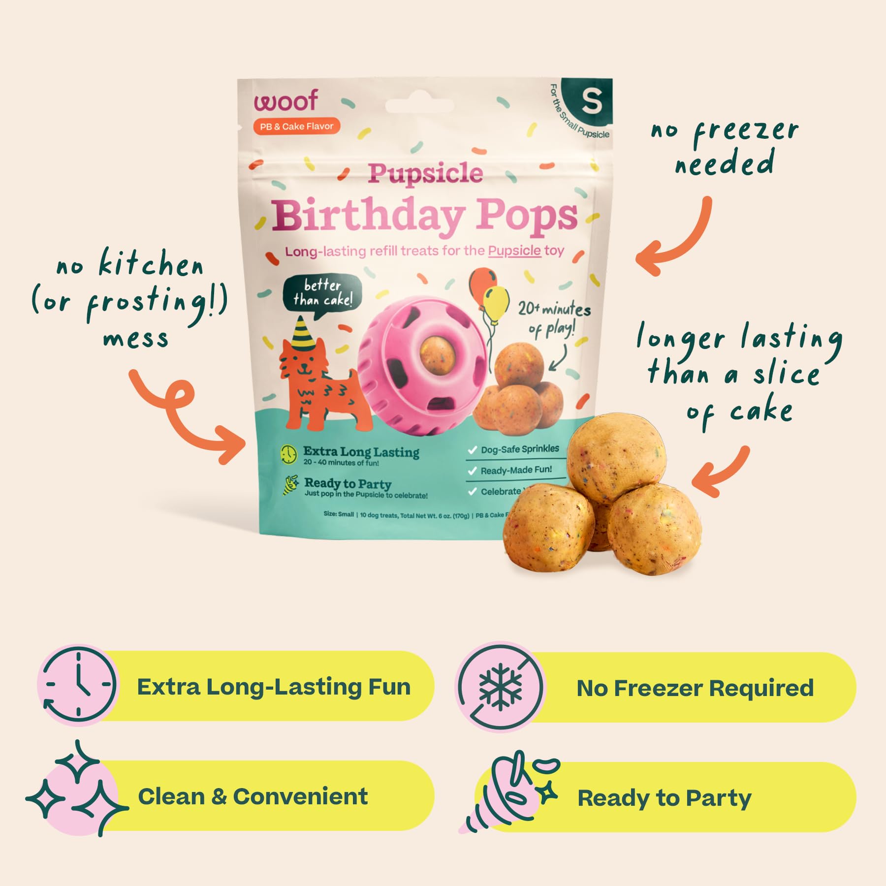 Woof Pupsicle-casse-tete-chien, stimulation mentale pendant le jeu.