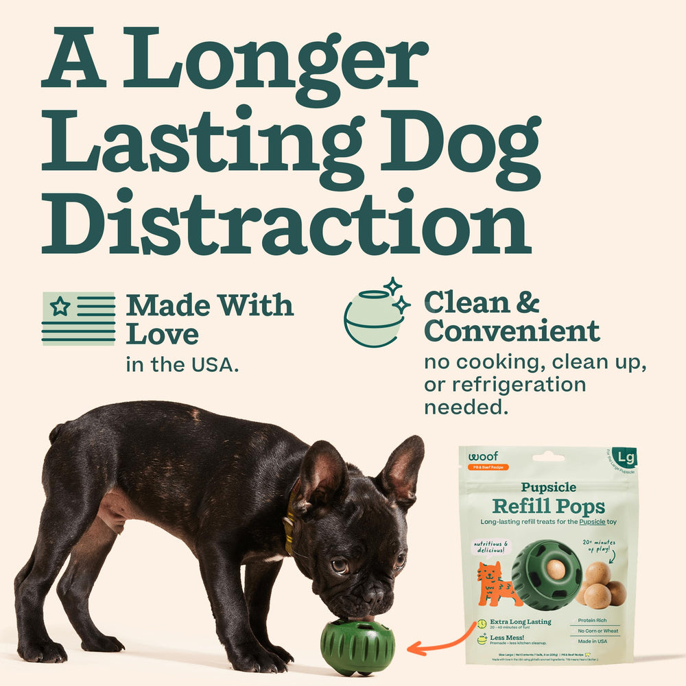 WOOF Pupsicle longue durée snack chien: moment d’amusement qui occupe