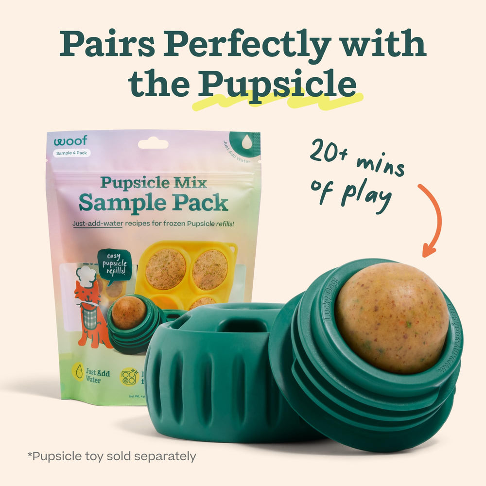 Mélange équilibre-ventre WOOF Pupsicle pour le confort digestif.