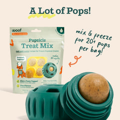 Mélange Pupsicle WOOF sans additifs artificiels, option naturelle pour chiens.