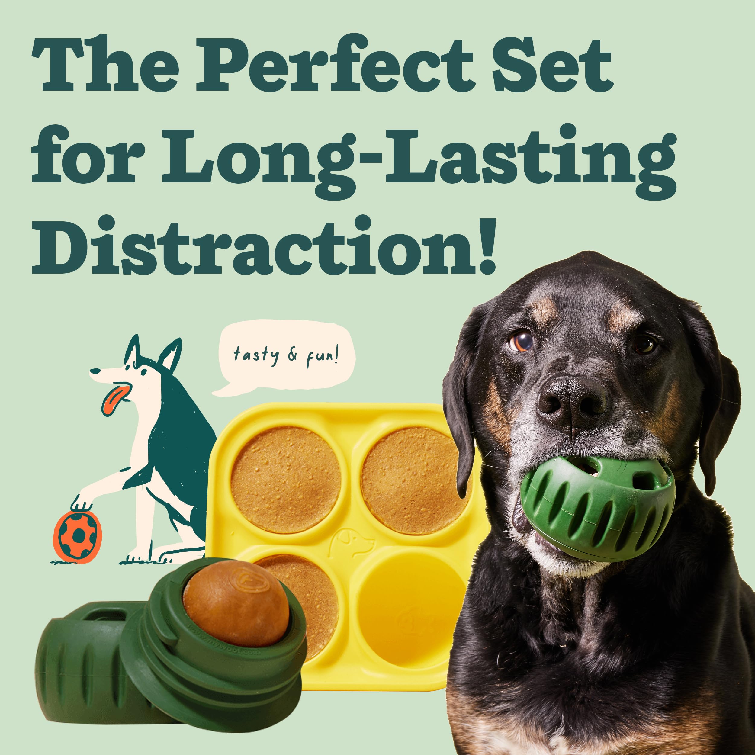 WOOF Pupsicle: moule-silicone alimentaire pour friandises maison sans danger.