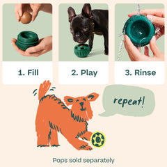 WOOF Pupsicle ouverture centrale pour remplir sans éclaboussures.