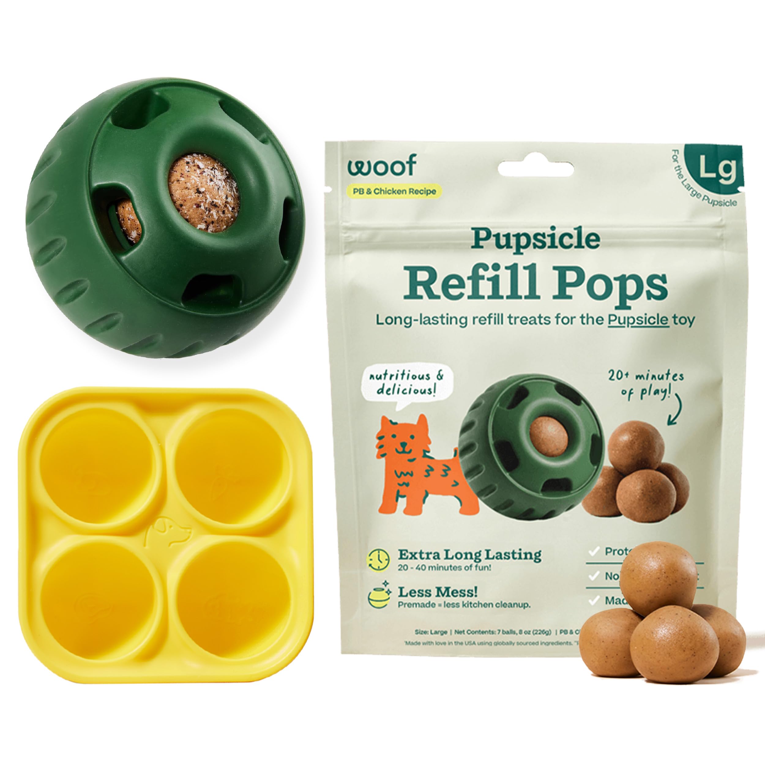 Woof Pupsicle Starter Pack, jouet Pupsicle en action pour stimulation mentale
