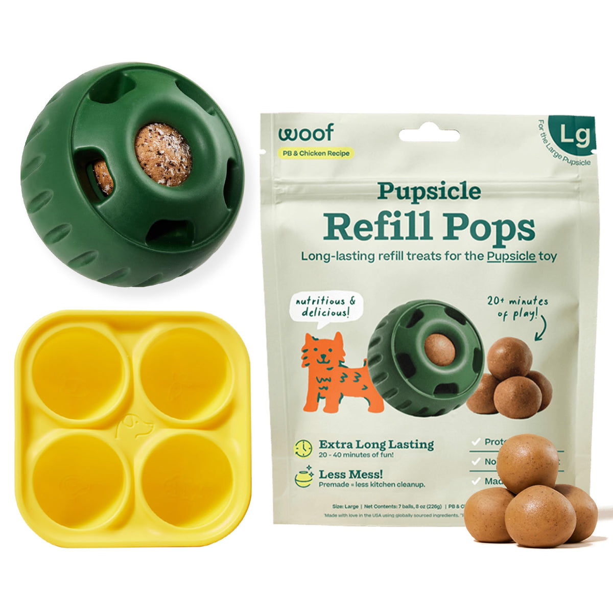 Woof Pupsicle Starter Pack, jouet Pupsicle en action pour stimulation mentale