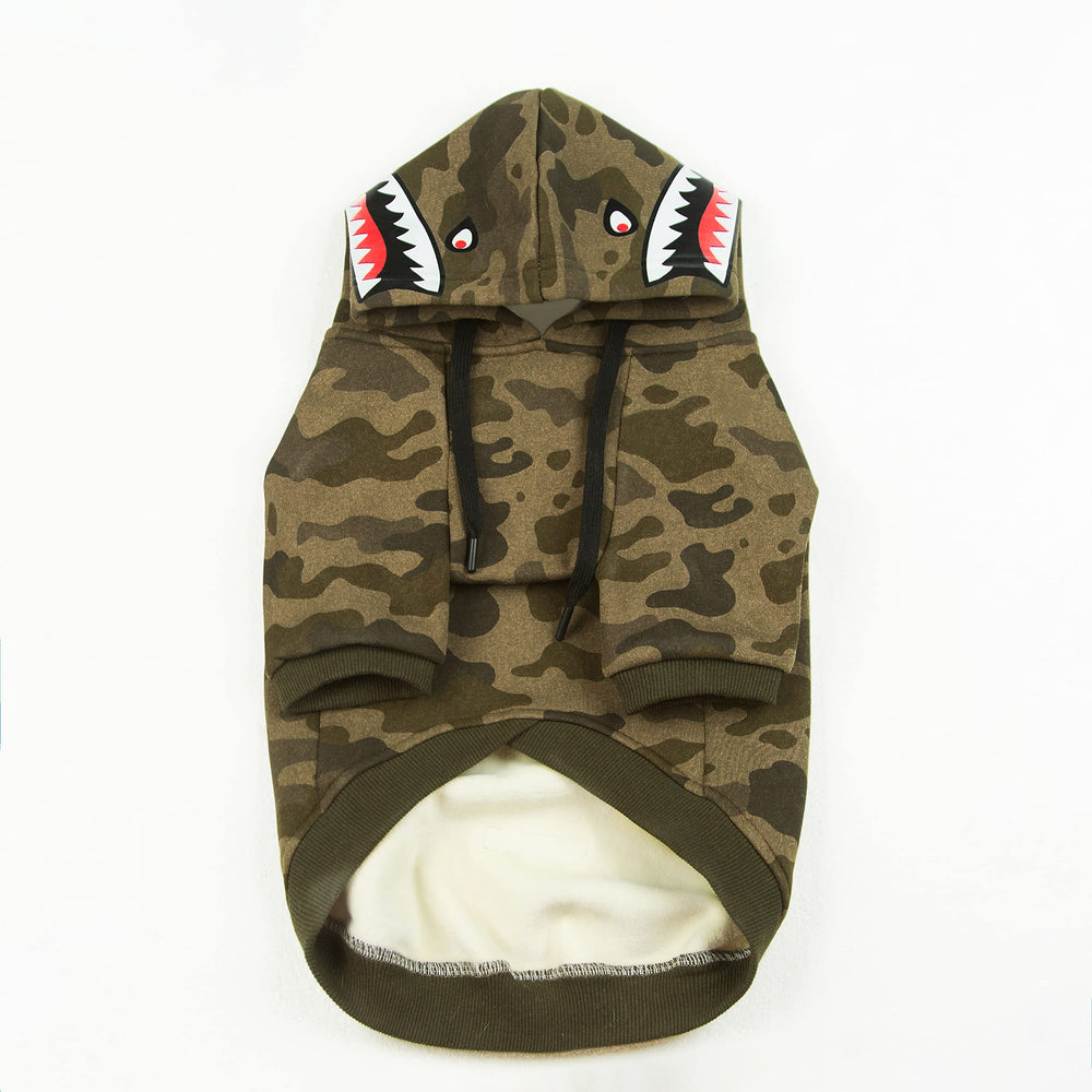 Woof Trails ouverture pour laisse camouflage, promenade pratique sans enlever le vêtement.