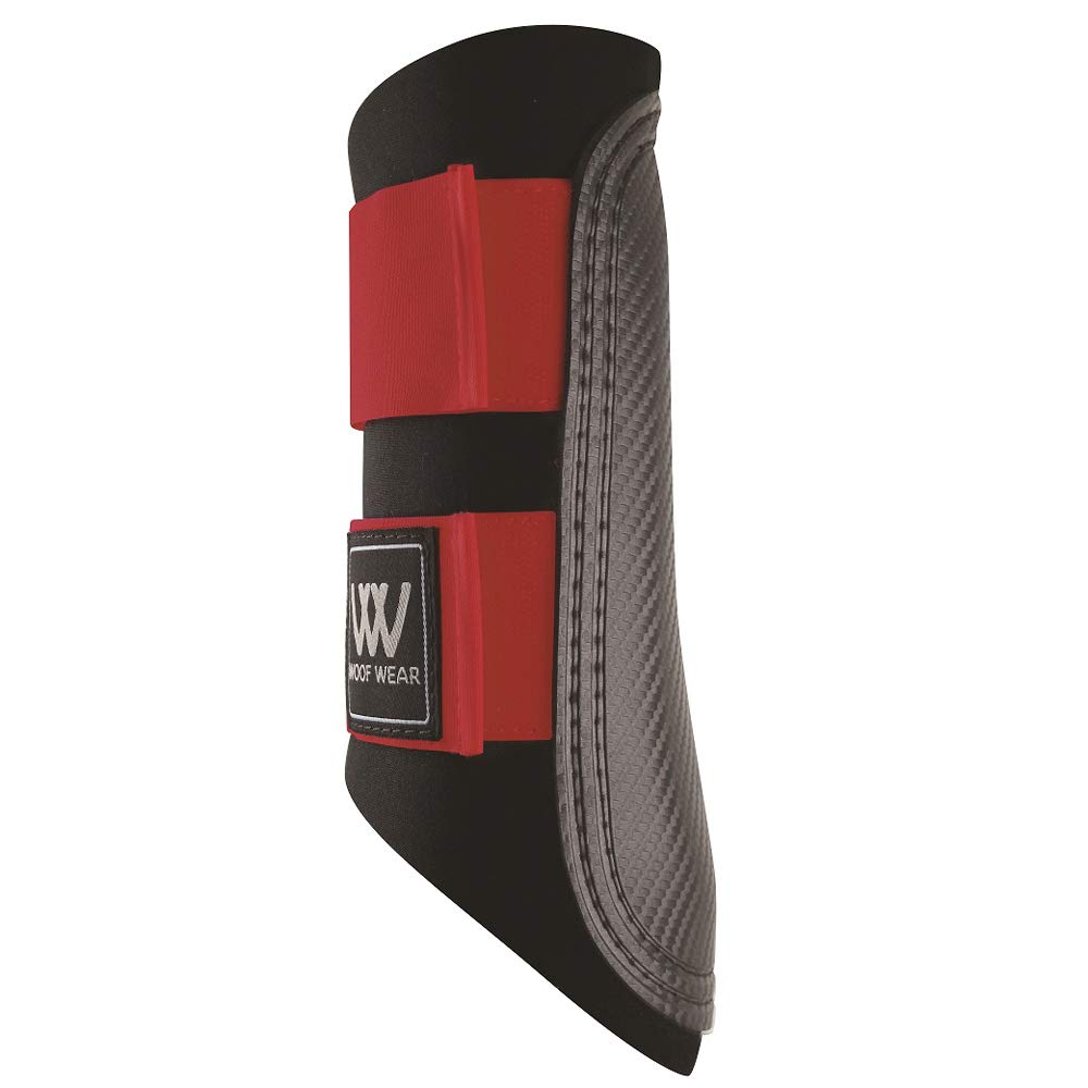 Woof Wear Bottes de brossage sport rouge L, vue montrant l'ajustement ergonomique et l'aération.