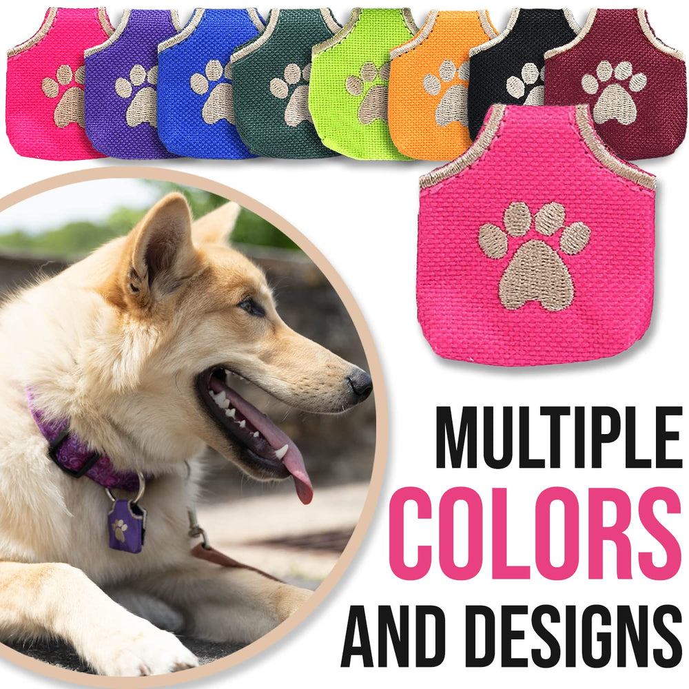 Woofhoof fermeture velcro patte rose montage facile sur collier