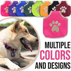 Woofhoof fermeture velcro patte rose montage facile sur collier