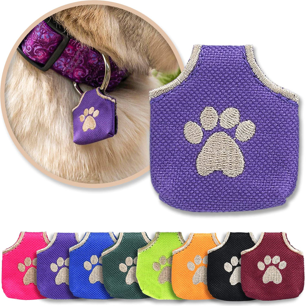 Woofhoof silencieux pendentif chien empreinte patte violet pour le calme