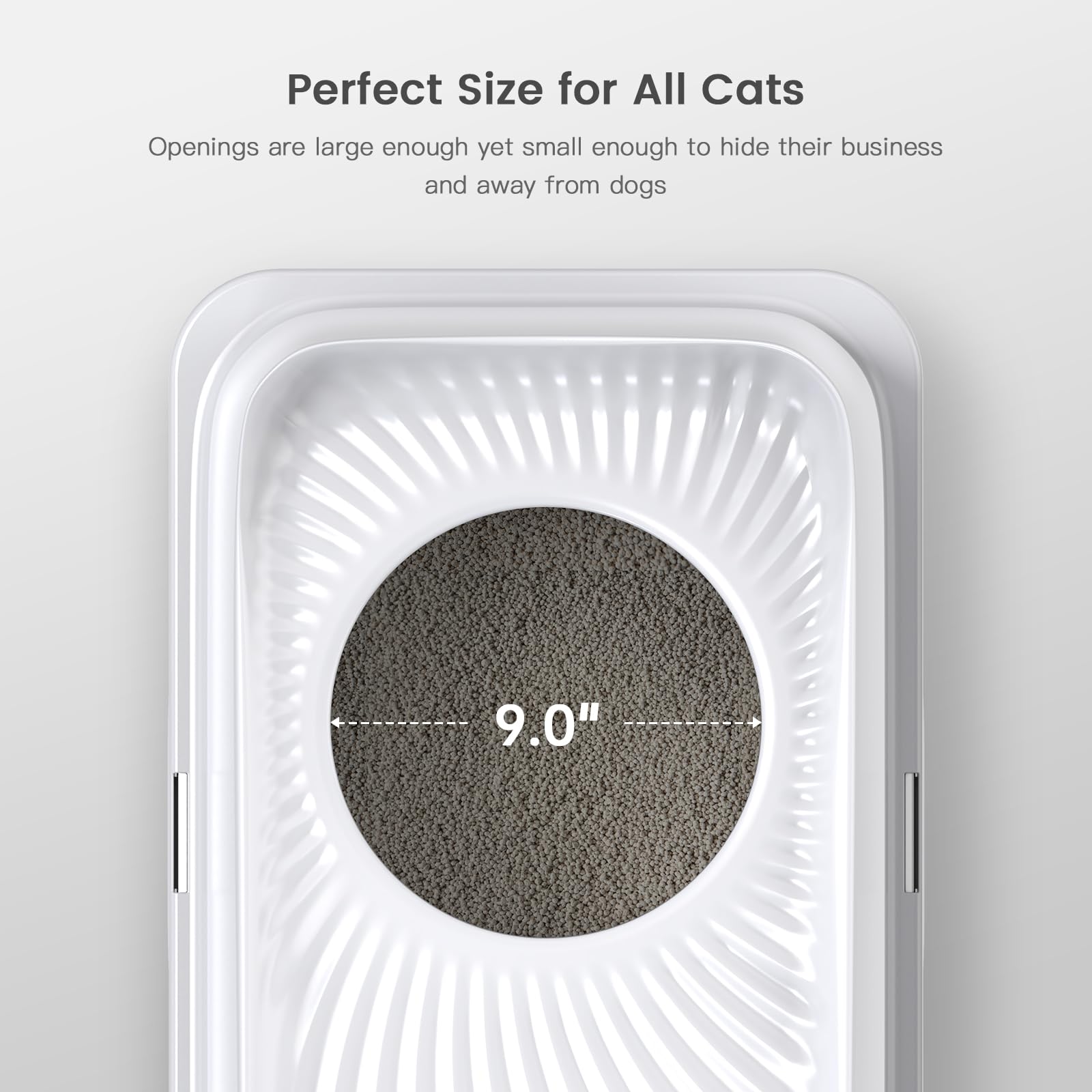 WoofiGo litière acier inox nettoyage facile, essuyage rapide.