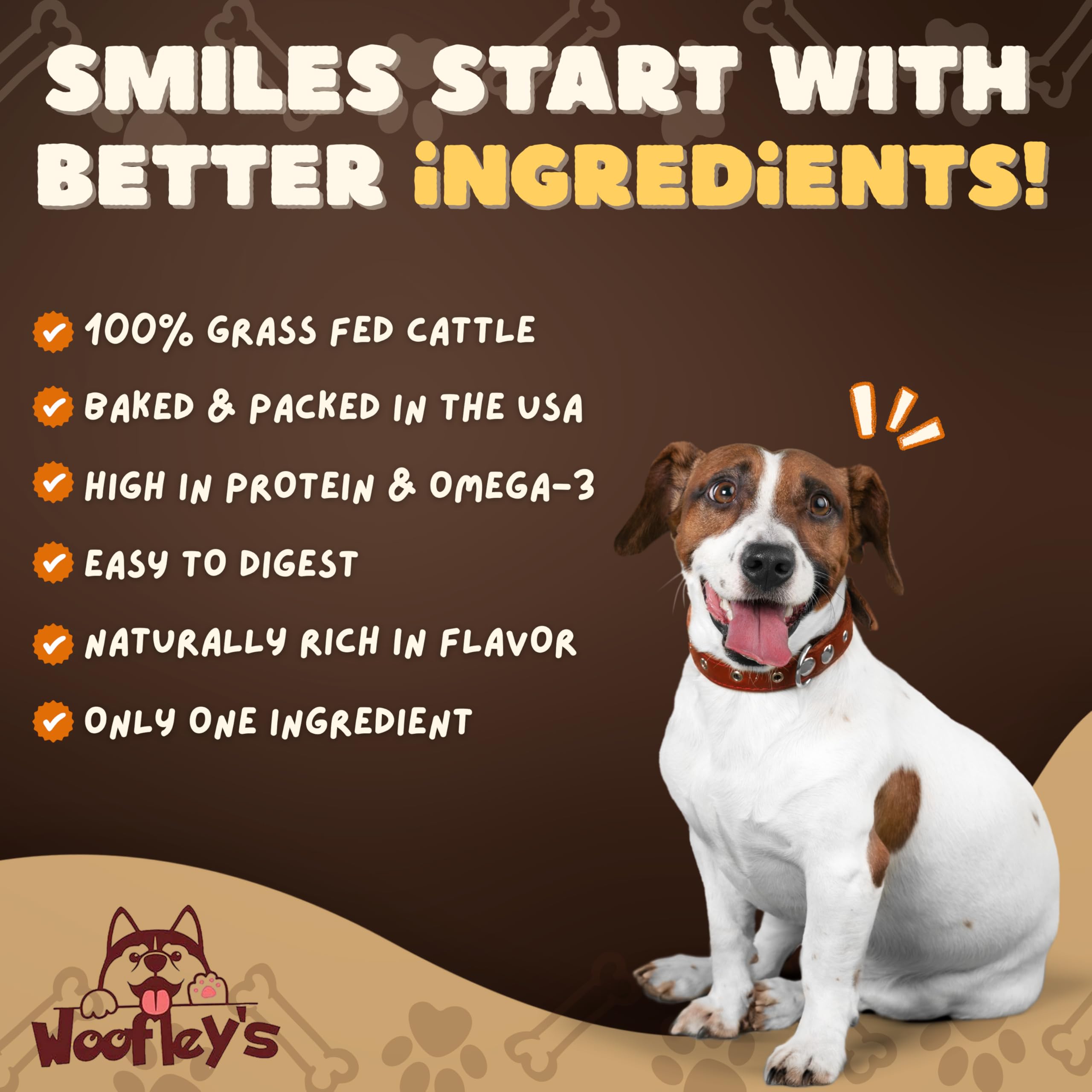Alternative naturelle Woofley's, longue séance de mâchage sans résidus.
