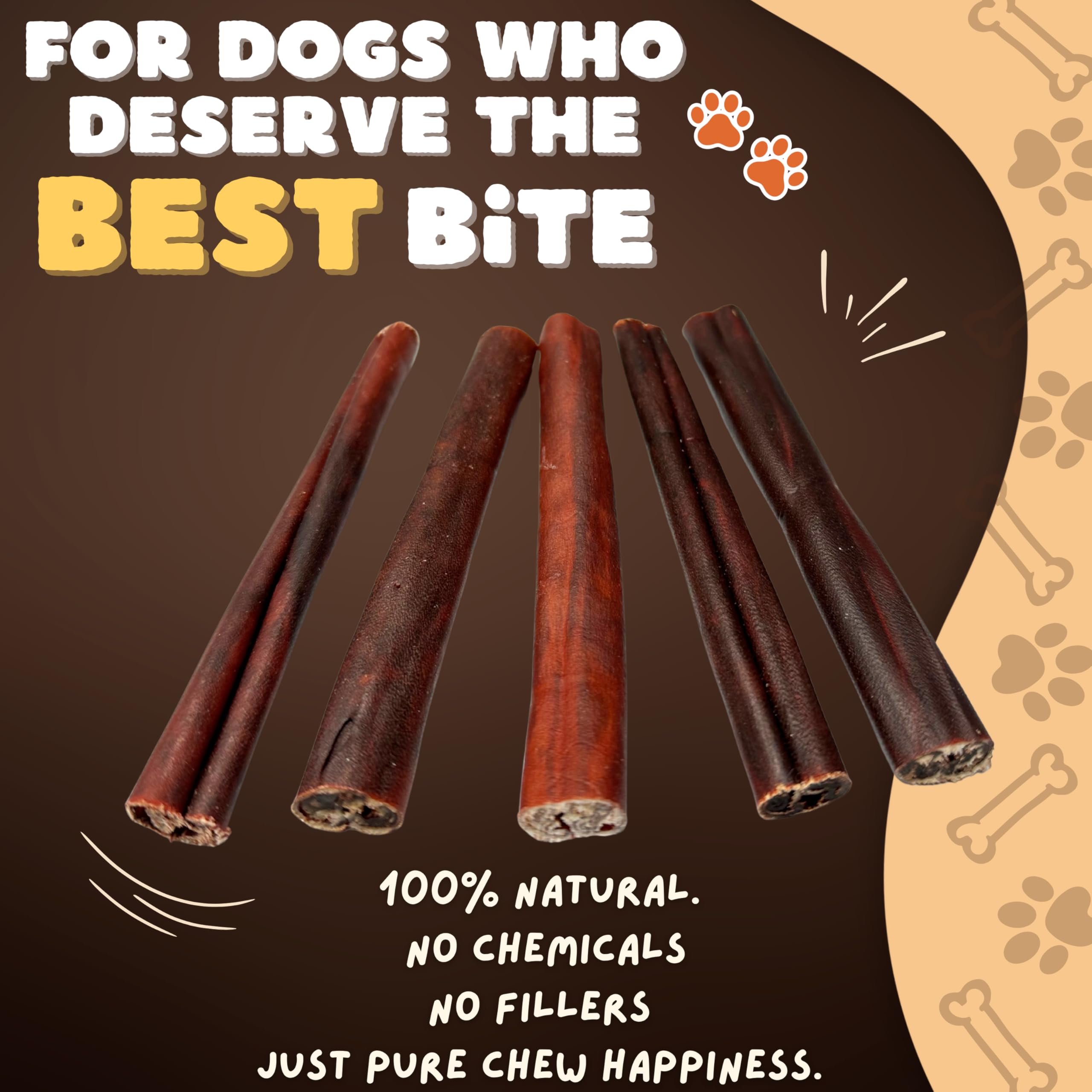 Woofley's baton-collagene 6 pouces, arrière, alternative sans peau pour chiens.