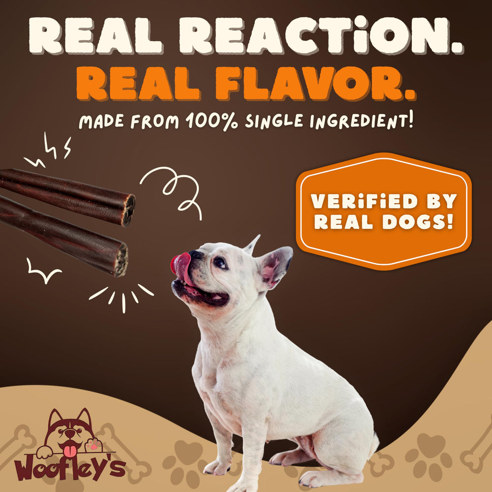 Woofley's baton-collagene pour chien grand, idéal comme snack durable pendant les jeux.