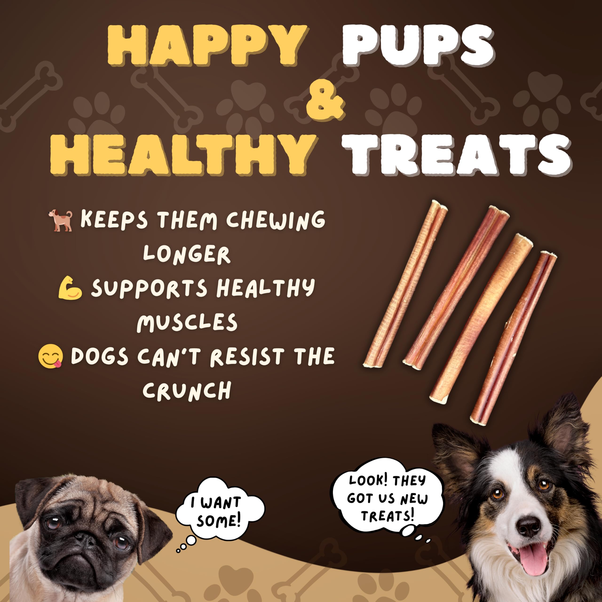 Woofley's Bully Sticks faciles à digérer pour chiens sensibles.
