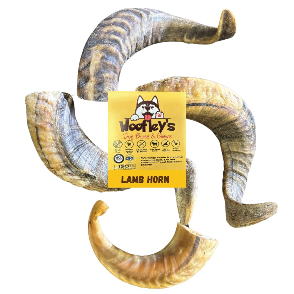 Woofley's Lamb Horn deux pièces emballage, présentation claire et pratique.