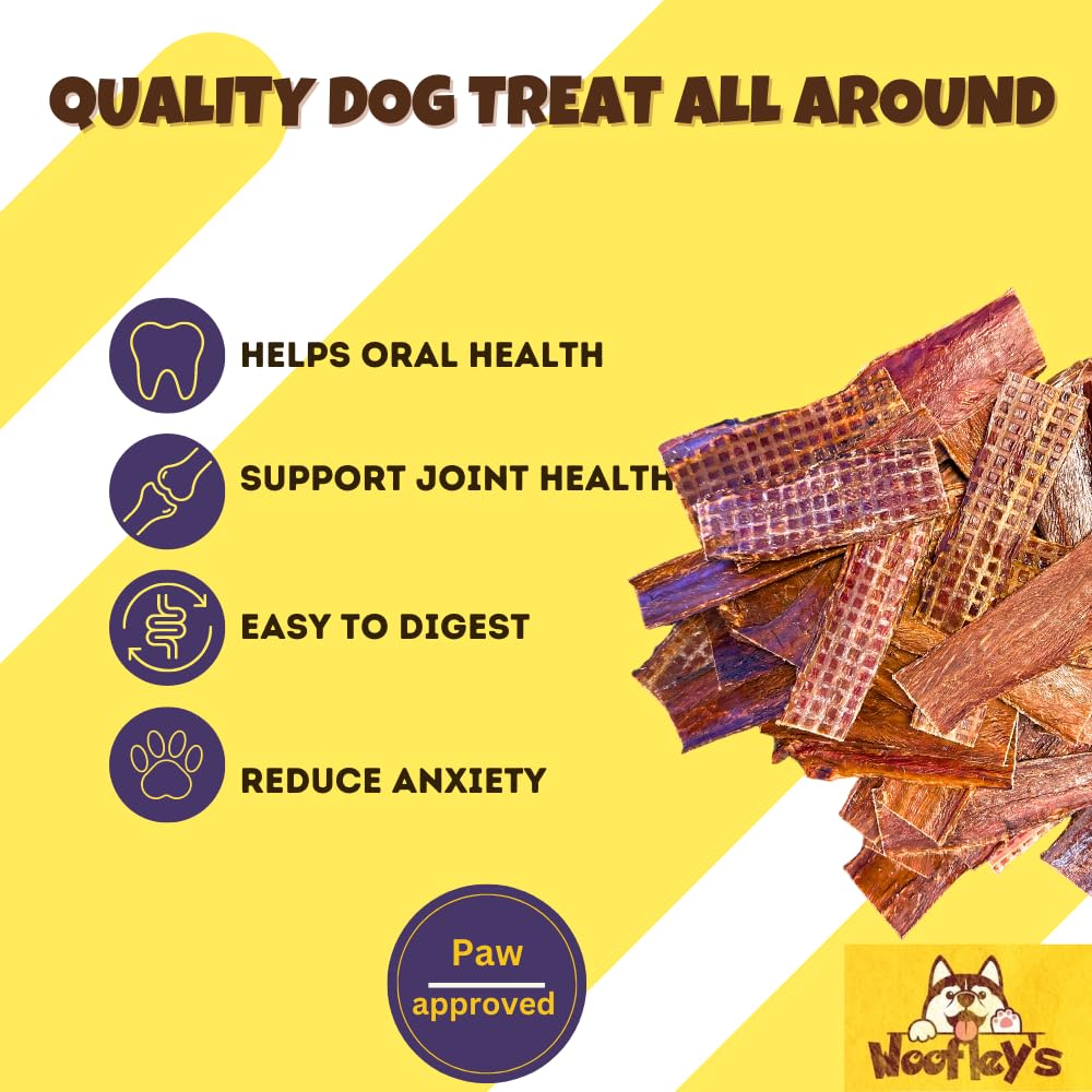 Woofley's Esophagus Jerky chien-mange: moment de mastication sain et divertissant.
