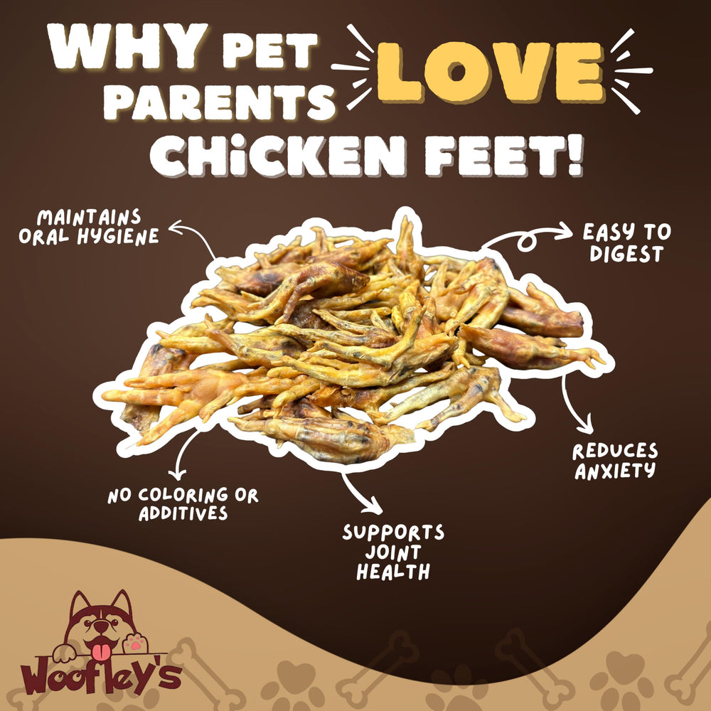 Woofley's Pattes de Poulet fumée lente, saveur barbecue naturelle.