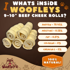 Morceau 9-10 po Woofley's: taille idéale pour mâcher prolongé.