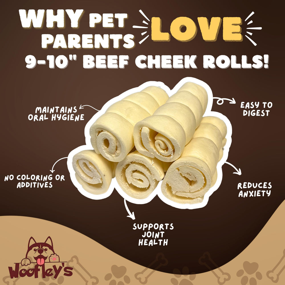 Présentés dans la main Woofley's; taille adaptée pour chiens moyens et grands.