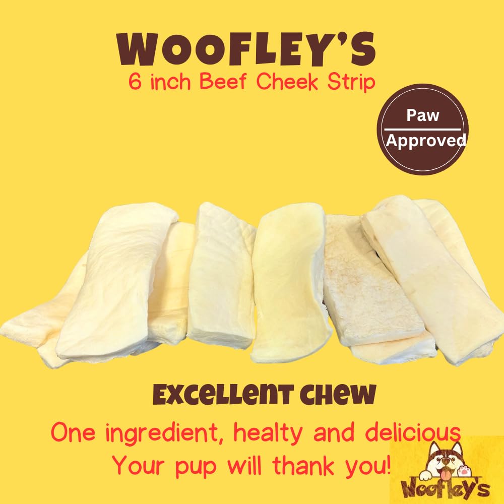 Texture naturelle et odeur neutre des joues de boeuf Woofley's.
