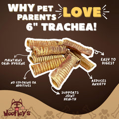 Woofley's Trachée de Boeuf, texture facile à mâcher pour chiens.
