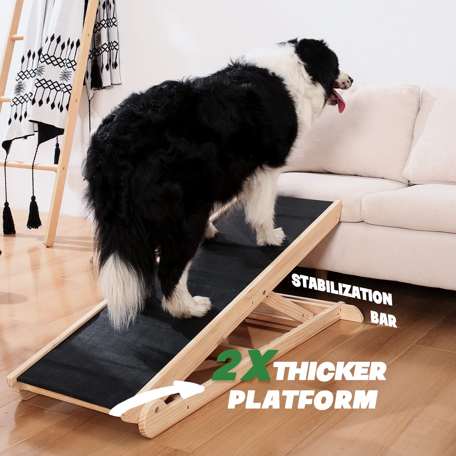 Rampe pliable avec une poignee pour un transport facile.