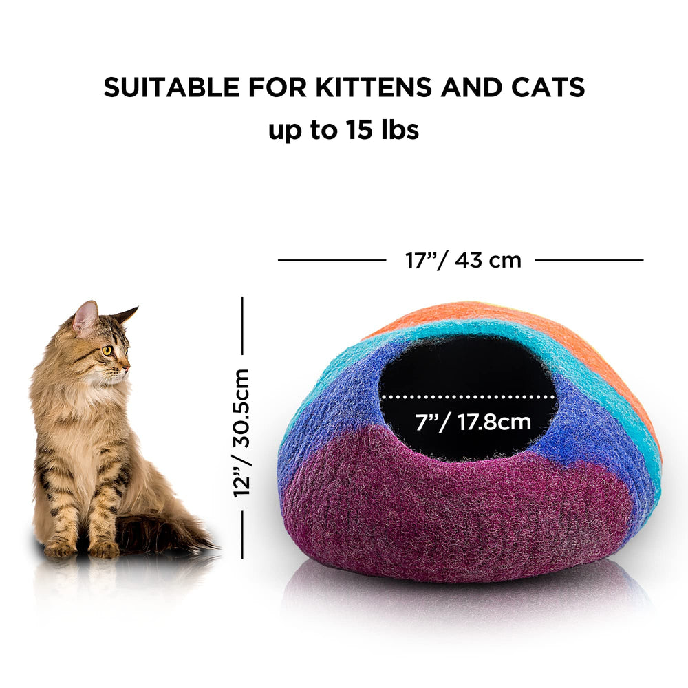 Woolygon cabane-chat dome fait main Kathmandu: artisanat naturel et durable.