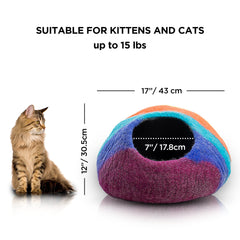 Woolygon cabane-chat dome fait main Kathmandu: artisanat naturel et durable.