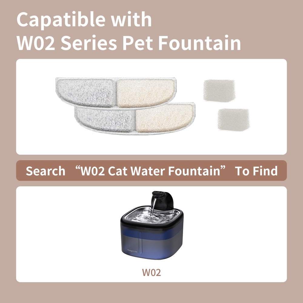 Pre-filtre eponge Woqucute W02: réduit les impuretés et protège la pompe.