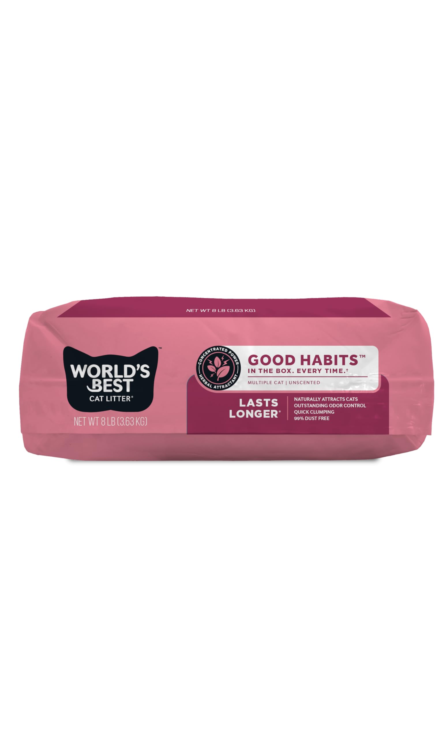 World's Best Cat Litter, fabriqué aux États‑Unis, sac de 3,6 kg.