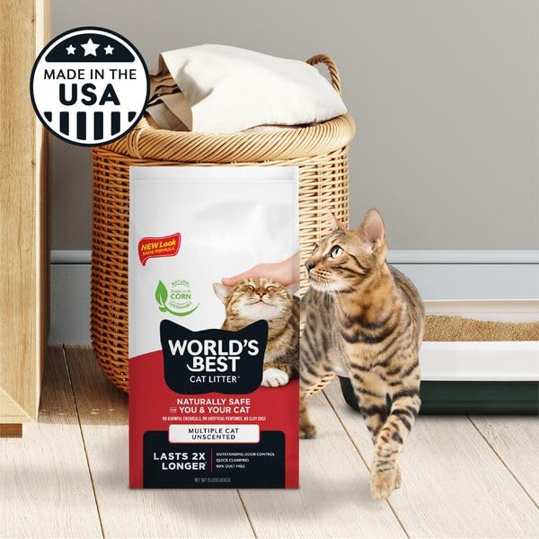 World's Best Cat Litter, ingrédients naturels respectueux de l'environnement.