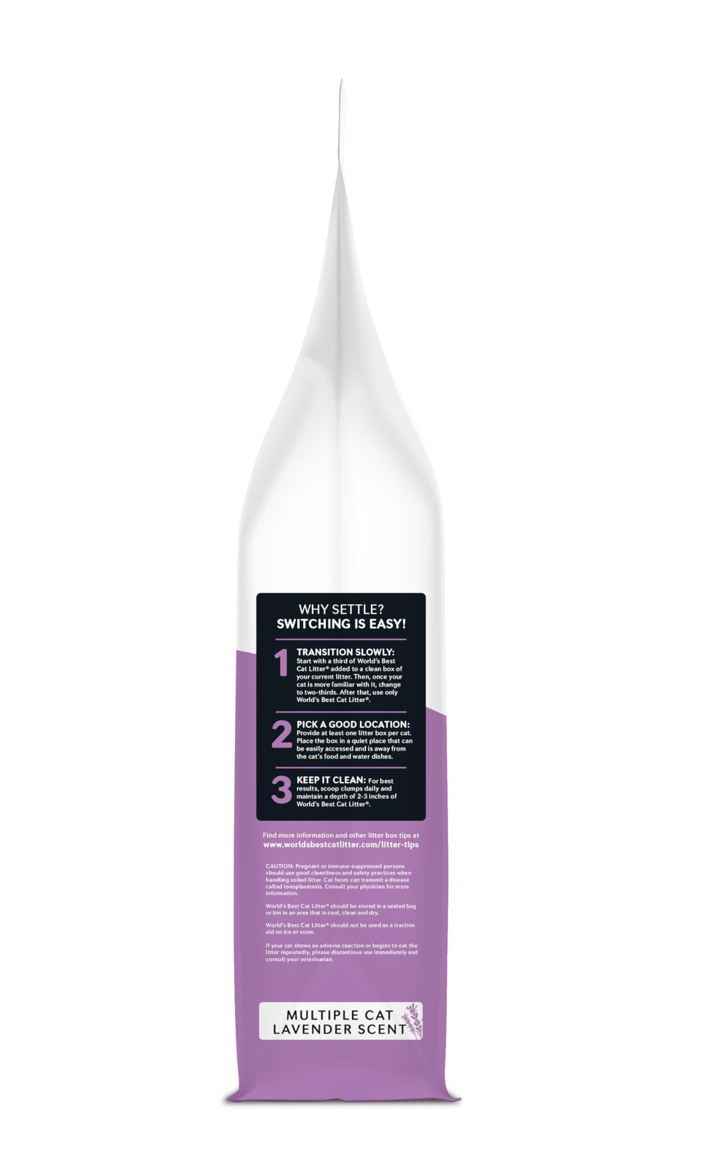 World's Best Cat Litter – jetable aux toilettes et sûr pour système septique.