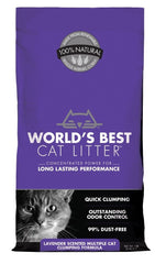 World's Best Cat Litter – emballage lavande, 7 livres, pratique à ranger