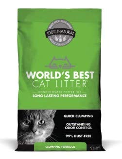 World's Best Cat Litter Original Series, sac 14 livres, contrôle d'odeurs durable et agglomération rapide