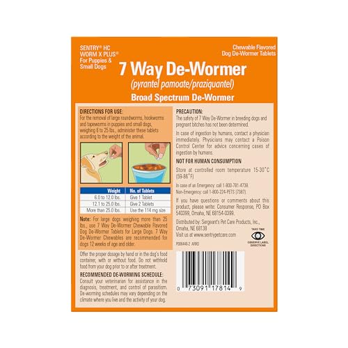 Tablettes mordables WORM X PLUS pour chiens de petite taille.
