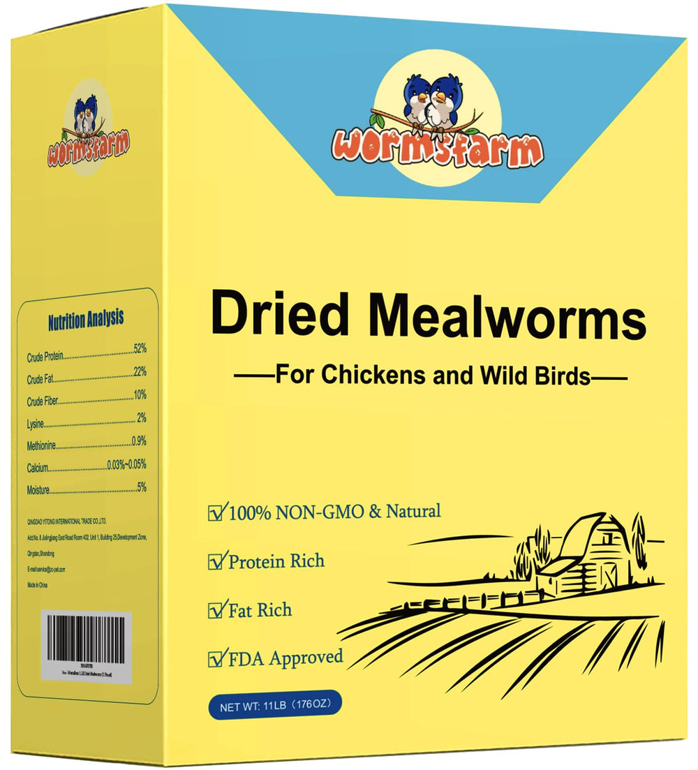 WormsFarm vers de farine séchés — emballage pratique pour stockage facile et usage domestique.